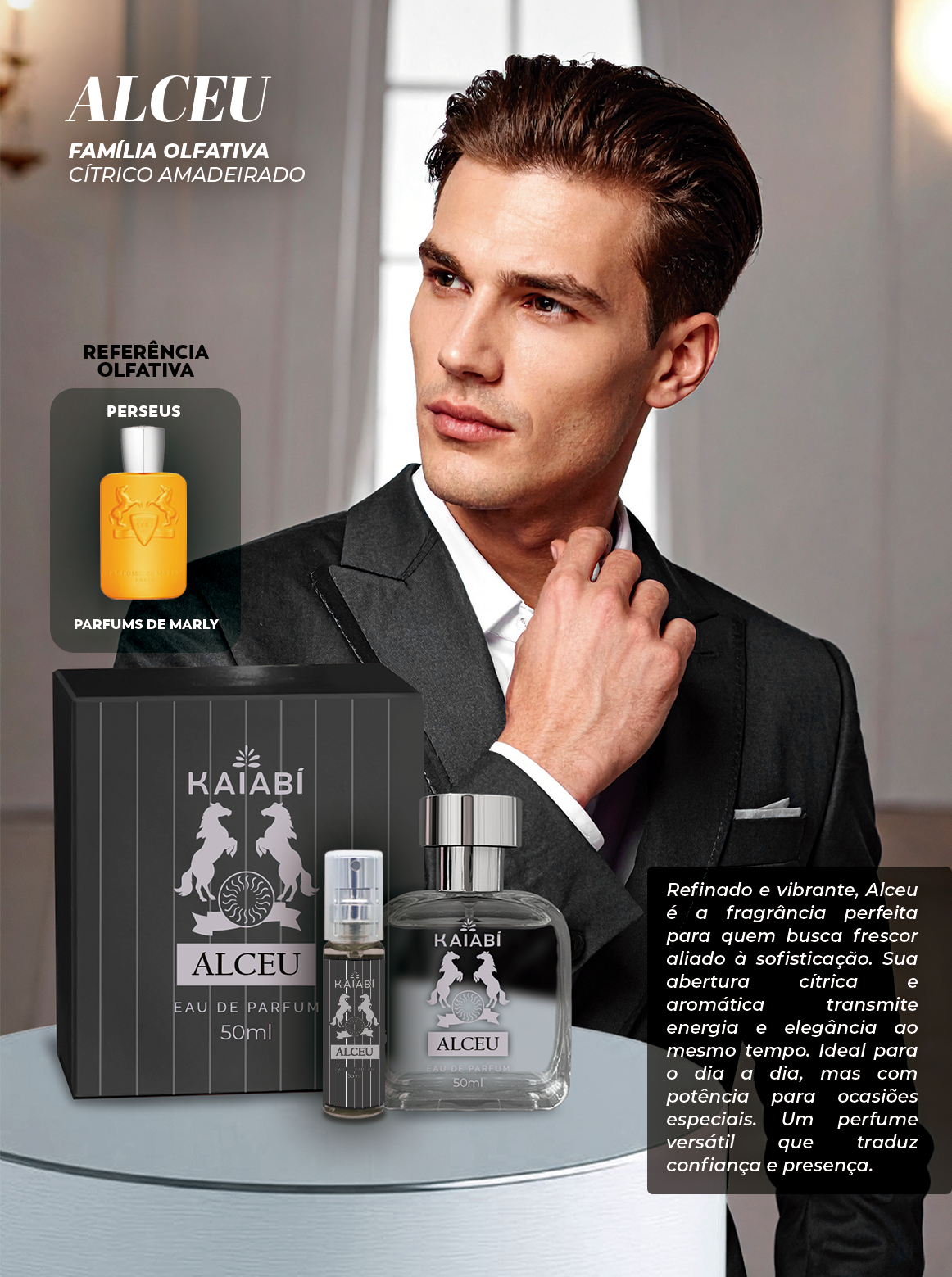 Perfume Árabe Masculino Alceu 50ml.